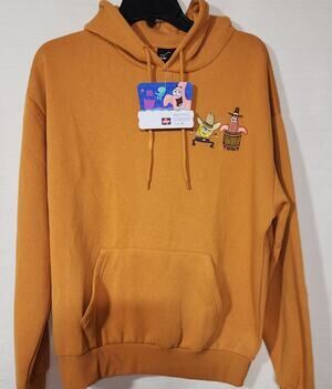 Spongebob ' Squarepants in the west'' men's small orange hoodie
